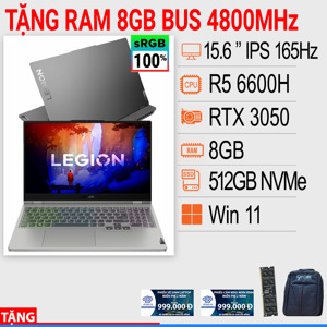 Laptop Lenovo Legion 5 15ARH7 82RE002VVN - AMD Ryzen R5 6600H, 8GB RAM, SSD 512GB, Nvidia GeForce RTX 3050 Ti 4GB GDDR6, 15.6 inch