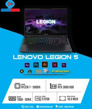 Laptop Lenovo Legion 5 Pro 16ACH6H 82JQ001VVN - AMD Ryzen 7 5800H, 16GB RAM, SSD 512GB, Nvidia GeForce RTX 3060 6GB GDDR6, 16 inch