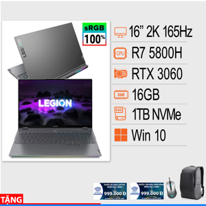 Laptop Lenovo Legion 7 16ACHg6 82N60038VN - AMD Ryzen 7 5800H, 16GB RAM, SSD 1TB, Nvidia GeForce RTX 3060 6GB GDDR6, 16 inch