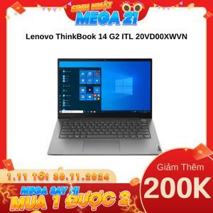 Laptop Lenovo ThinkBook 14 G2 ITL 20VD00XWVN - Intel core i3-1115G4, 4GB RAM, SSD 256GB, Intel UHD Graphics, 14 inch