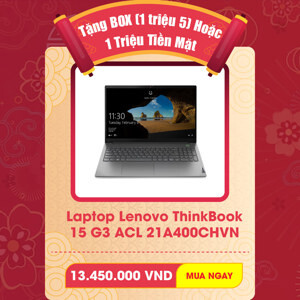 Laptop Lenovo ThinkBook 15 G3 ACL 21A400CHVN - AMD Ryzen 3 5300U, 8GB RAM, SSD 512GB, AMD Radeon Graphics, 15.6 inch