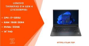 Laptop Lenovo ThinkPad E14 Gen 4 21E3S0BP00 - Intel Core i7-1255U, 16GB RAM, SSD 512GB, Intel UHD Graphics, 14 inch