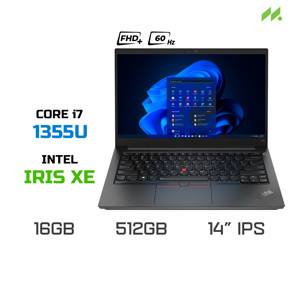 Laptop Lenovo ThinkPad E14 Gen 5 21JK00PFVA - Intel Core i7-1355U, 16GB RAM, SSD 512GB, Intel Iris Xe Graphics, 14 inch