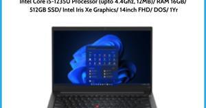 Laptop Lenovo Thinkpad E14 Gen 4 21E3S09M00 - Intel Core i5-1235U, 16GB RAM, SSD 512GB, Intel Iris Xe Graphics, 14 inch