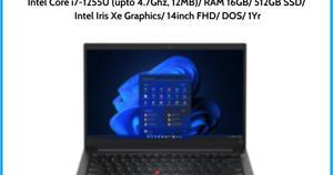 Laptop Lenovo ThinkPad E14 Gen 4 21E3S0BP00 - Intel Core i7-1255U, 16GB RAM, SSD 512GB, Intel UHD Graphics, 14 inch