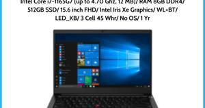 Laptop Lenovo ThinkPad E15 Gen 2 20TD0081VA - Intel Core i7-1165G7, 8GB RAM, SSD 512GB, Intel Iris Xe Graphics, 15.6 inch