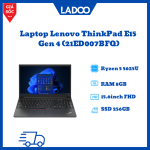 Laptop Lenovo ThinkPad E15 Gen 4 21ED007BFQ - AMD Ryzen 5 5625U, 8GB RAM, SSD 256GB, AMD Radeon Graphics, 15.6 inch