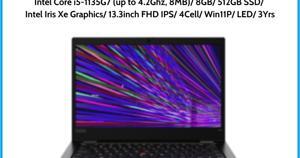 Laptop Lenovo ThinkPad L13 Gen 2 20VH008WVN - Intel Core i5-1135G7, 8GB RAM, SSD 512GB, Intel Iris Xe Graphics, 13.3 inch