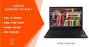 Laptop Lenovo ThinkPad T15 Gen 2 20W400KXVA - Intel core i7-1165G7, 8GB RAM, SSD 512GB, Intel Iris Xe Graphics, 15.6 inch