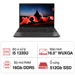 Laptop Lenovo ThinkPad T16 Gen 2 21HH003NVA - Intel Core I5-1335U, RAM 16GB, SSD 512GB, Intel Iris Xe Graphics, 16 inch
