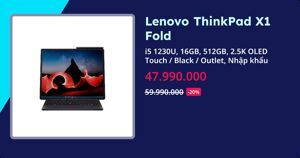 Laptop Lenovo Thinkpad X1 Fold Gen 1 - Intel core i5/8GB RAM/512GB SSD/Intel UHD Graphics/13.3 inch