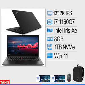 Laptop Lenovo ThinkPad X1 Nano Gen 1 20UN006NVN - Intel core i7-1160G7, 16GB RAM, SSD 1TB, Intel Iris Xe Graphics, 13 inch