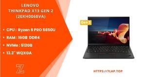 Laptop Lenovo ThinkPad X13 Gen 2 20XH0068VA - AMD Ryzen 5 PRO 5650U, 16GB RAM, SSD 512GB, AMD Radeon Graphics, 13.3 inch