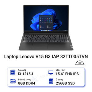 Laptop Lenovo V15 G3 IAP 82TT005TVN - Intel Core i3-1215U, RAM 8GB, SSD 256GB, Intel UHD Graphics, 15.6 inch