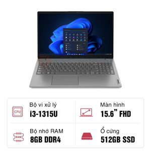 Laptop Lenovo V15 Gen 4 IRU 83A10007VN - Intel Core i3-1315U, RAM 8GB, SSD 512GB, Intel UHD Graphics, 15.6 inch