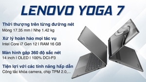 Laptop Lenovo Yoga Slim 7 14IAL7 82QE000QVN - Intel Core i7-1260P, 16GB RAM, SSD 512GB, Intel Iris Xe Graphics, 14 inch