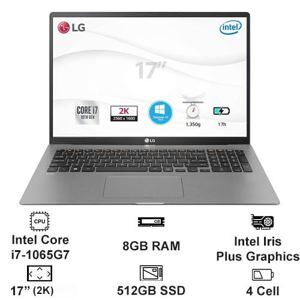 Laptop LG Gram 17Z90N-V.AH75A5 - Intel Core i7-1065G7, 8GB RAM, SSD 512GB, Intel Iris Plus Graphics, 17 inch