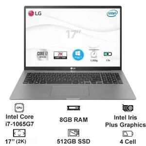 Laptop LG Gram 17Z90N-V.AH75A5 - Intel Core i7-1065G7, 8GB RAM, SSD 512GB, Intel Iris Plus Graphics, 17 inch