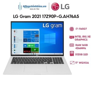 Laptop LG Gram 17Z90P-G.AH76A5 - Intel Core i7-1165G7, 16GB RAM, SSD 512GB, Intel Iris Xe Graphics, 17 inch