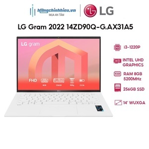 Laptop LG Gram 2022 14ZD90Q-G.AX31A5 - Intel core i3, 8GB RAM, SSD 256GB, Intel UHD Graphics, 14 inch