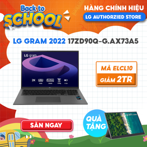 Laptop LG Gram 2022 17ZD90Q-G.AX73A5 - Intel Core i7, 16GB RAM, SSD 256GB, Intel Iris Xe Graphics, 17 inch