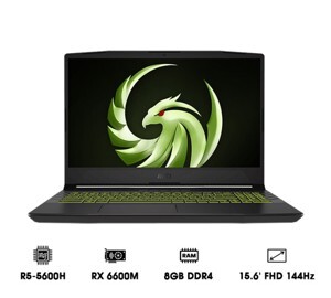 Laptop MSI Alpha 15 B5EEK 203VN - AMD Ryzen 5-5600H, 8GB RAM, SSD 512GB, AMD Radeon RX6600M 8GB GDDR6, 15.6 inch