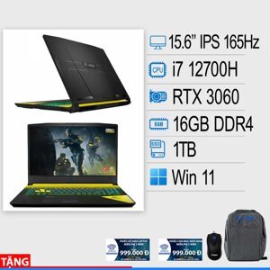 Laptop MSI Crosshair 15 B12UEZ 620VN - Intel core i7-12700H, 16GB RAM, SSD 1TB, Nvidia GeForce RTX 3060 6GB GDDR6, 15.6 inch