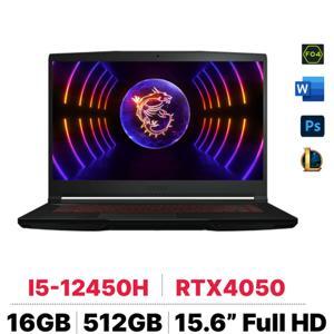 Laptop MSI GF63 Thin 12VE 460VN - Intel core i5-12450H, 8GB RAM, SSD 512GB, Nvidia GeForce RTX 4050 6GB GDDR6, 15.6 inch