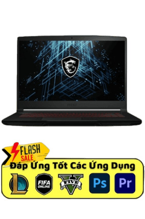 Laptop MSI GF63 Thin 12VE 460VN - Intel core i5-12450H, 8GB RAM, SSD 512GB, Nvidia GeForce RTX 4050 6GB GDDR6, 15.6 inch