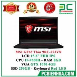 Laptop MSI GF63 Thin 9RC 273VN -  Intel Core i5-9300H, 8GB RAM, SSD 256GB, Intel UHD Graphics 630, 15.6 inch