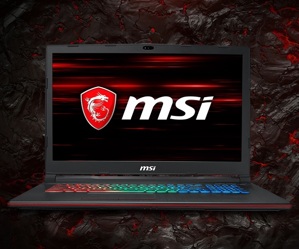 Laptop MSI GP73 8RD-229VN - Intel core i7, 8GB RAM, SSD 128GB + HDD 1TB, Nvidia GeForce GTX 1050Ti 4GB GDDR5, 17.3 inch