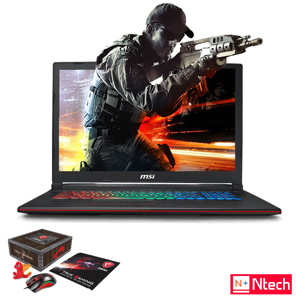 Laptop MSI GP73 8RD-229VN - Intel core i7, 8GB RAM, SSD 128GB + HDD 1TB, Nvidia GeForce GTX 1050Ti 4GB GDDR5, 17.3 inch