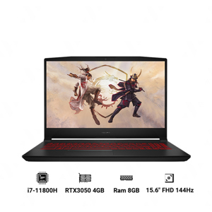 Laptop MSI Katana GF66 11UC 698VN - Intel core i7 11800H, 8GB RAM, SSD 512GB, Intel UHD Graphics, 15.6 inch