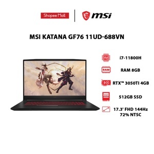 Laptop MSI Katana GF76 11UE - Intel Core i7-11800H, 16GB RAM, SSD 512GB, Nvidia GeForce RTX 3060 6GB GDDR6, 17.3 inch