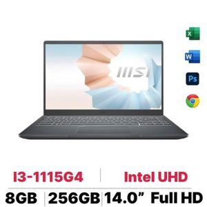 Laptop MSI Modern 14 B11MOU 1028VN - Intel Core i3-1115G4, 8GB RAM, SSD 256GB, Intel UHD Graphics, 14 inch