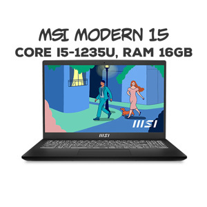 Laptop MSI Modern 15 B12M - Intel core i7-1255U, 16GB RAM, SSD 512GB, Intel Iris Xe Graphics, 15.6 inch