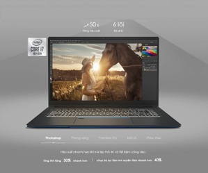 Laptop MSI Prestige 15 A10SC-222VN - Intel Core i7-10710U, 16GB RAM, SSD 512GB, Nvidia GeForce GTX 1650 4GB GDDR5, 15.6 inch