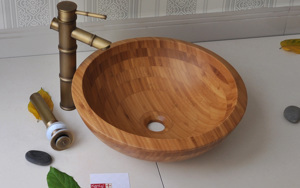 Lavabo bằng gỗ tre Kanly LTE11