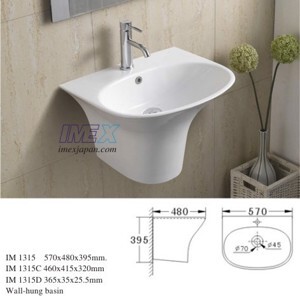 Lavabo treo tường liền khối Imex IM1315C