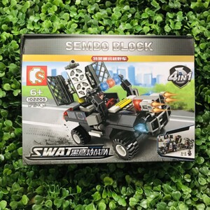 Lego xe quân sự Sembo Block 1022 4in1