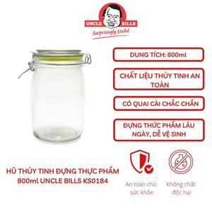 Lọ đựng thủy tinh nắp màu Uncle Bills KS0184