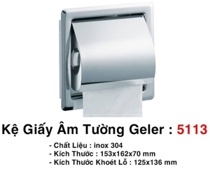 Lô giấy vệ sinh âm tường Geler 5113