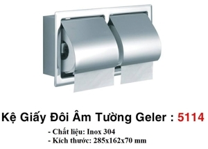 Lô giấy vệ sinh đôi âm tường Geler 5114