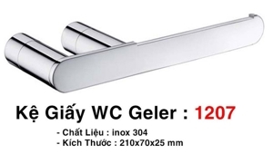 Lô giấy vệ sinh inox 304 Geler 1207