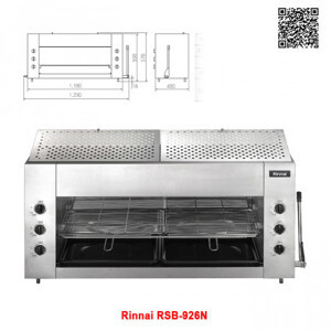 Lò nướng Rinnai salamander dùng gas RSB-926N