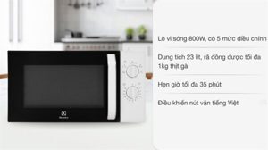 Lò vi sóng Electrolux EMM23K18GW - 20 lít