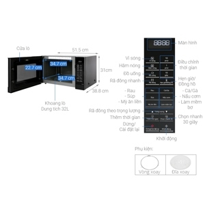 Lò vi sóng Panasonic NN-ST65JBYUE - 32 lít