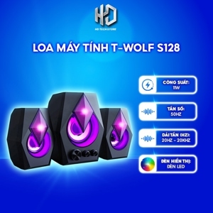 Loa 2.1 T-WOLF S128 LED 7 màu