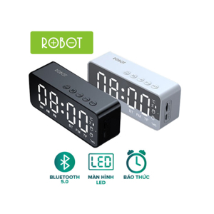 Loa Bluetooth 5.0 màn hình LED kiêm đồng hồ báo thức và kính tráng gương công suất lớn hỗ trợ thẻ nhớ Robot RB150
