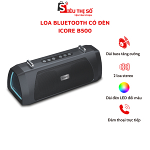 Loa Bluetooth có đèn iCore B500